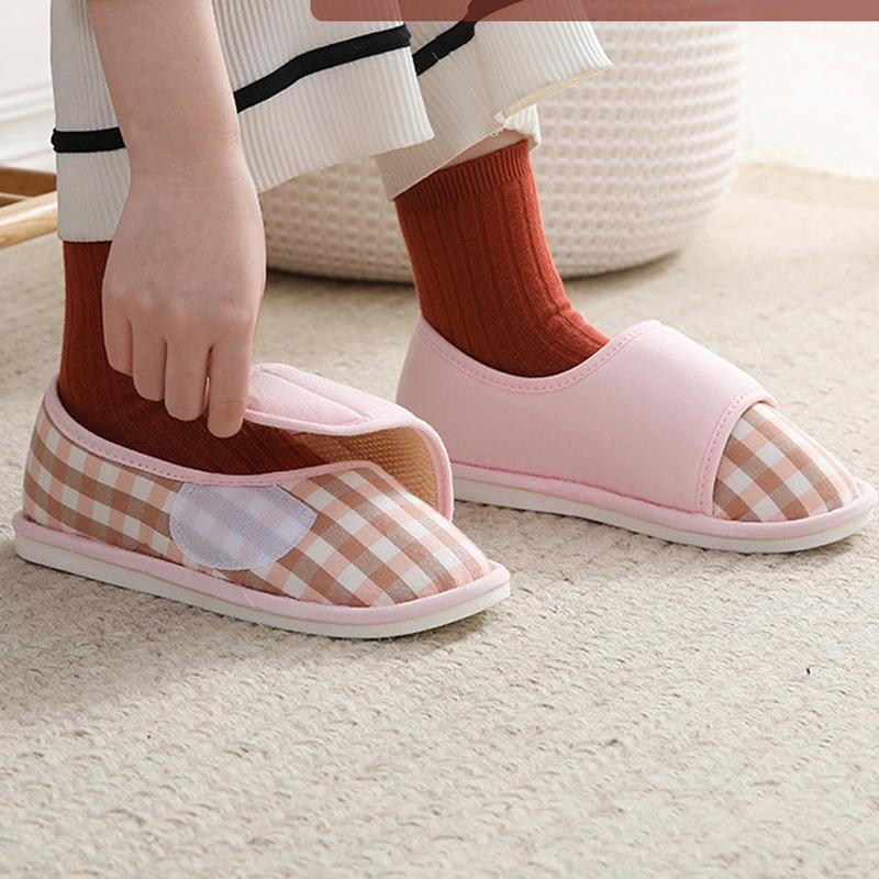 Fashion Women Diabetic Slippers Adjustable Closure Comfortable House Shoes Arthritis Edema Wide Slippers Comfy Cozy Shoes Closed Toed
