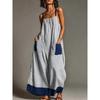QICED Women's Fashion Suspenders Sleeveless Summer Spring Solid Color Print Casual Dresses Casual Chic
