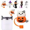 Halloween Straw Cover Cap for Stanley Cup Party Accessories 10mm Silicone Straw Stoppers Reusable Drinking Dust Straw Tips Cover