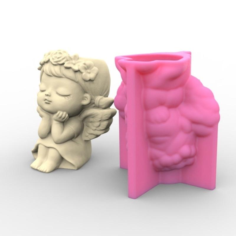 Flower Pot Silicone Mold Concrete Cement Plant Pot Mold Flowerpot Epoxy Resin Mould Makeup Brush Holder Organizer Mold