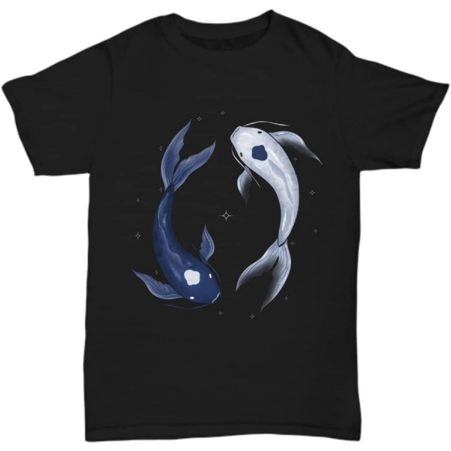 

Футболка с кои, Футболка с Инь и Ян, Дух Океана и Луны, Подарок в стиле Аватара, Футболка Аватар, Унисекс футболка XXXXXL чёрный