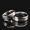 8MM/6MM Silver Tungsten Ring Anillos Bague Homme Pareja De Compromiso  Jewelry Men's Wedding Bands Couple Engagement Ring