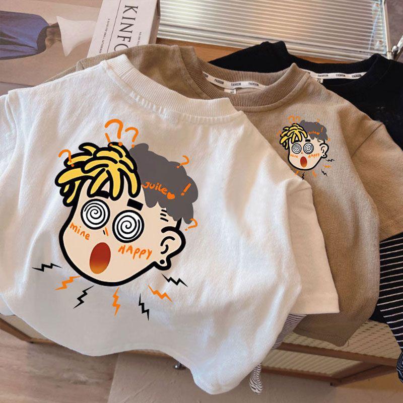 Boys Cotton Long Sleeve T Shirt Fake Two Piece Design Spring Autumn Baby Base Layer Top Comfortable Breathable Kids Clothes