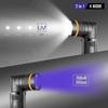 LED Torch USB C Rechargeable Handheld 2 in 1 UV Flashlight, 1000 Lumens 4 Modes Powerful Torch