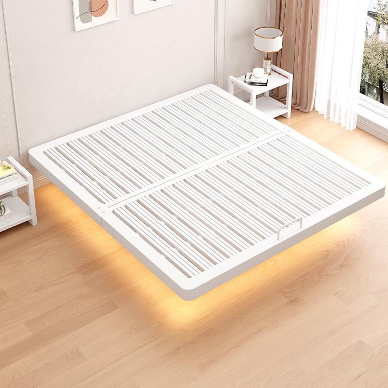 Modern Cream Tatami Style Suspended Double Bed for Adults in Rental Apartments
