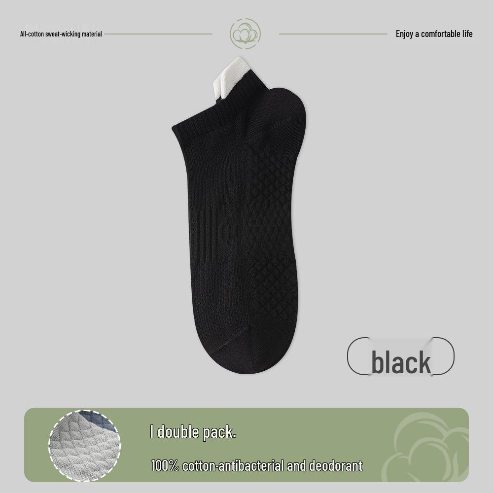 

Men s Summer Non-Slip Cotton Boat Socks - Breathable, Seamless, Mesh Design Men s (40-45)