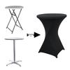 Round Elastic Table Cover for Cocktail/Banquet Tables - Solid Color, High Table Fit