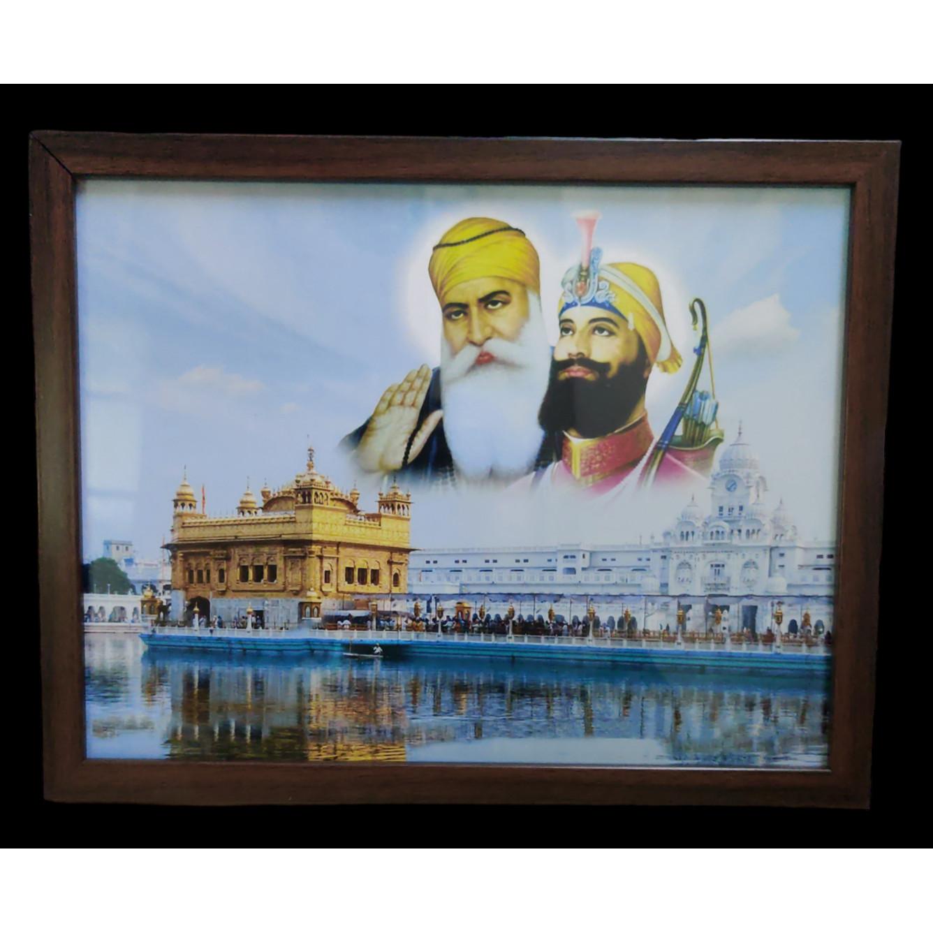 @ Indian Traditional Guru Nanak Dev Ji Photo Frame 12x9.5 Inches SM221-60% OFF