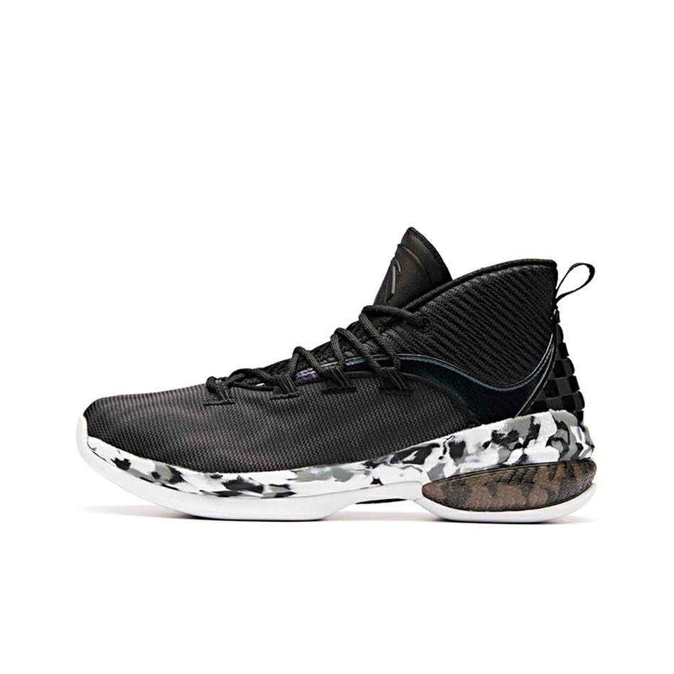 Anta UFO 2.0 Mid Basketball Shoes Men Sneakers Black White 11911603-6