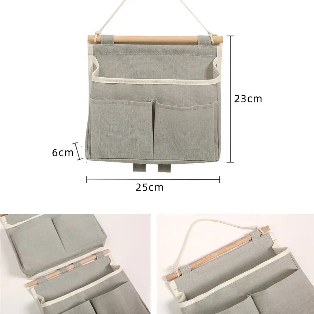 Fashion Wall Mounted Storage Bag Multiple Pockets Waterproof Bedside Organizer Hanging Bag Home DROPSHIPPING