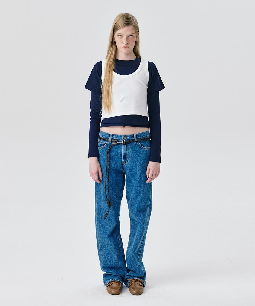 WNDERKAMMER Straight Leg Denim Pants_Blue