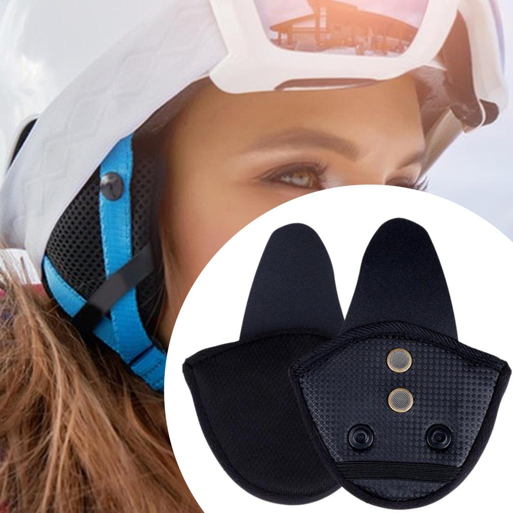 Motorcycle Ear Warmer Pads - Motorcycle Ear Pad Covers, Removable Ear Wind Blocker, Cycling