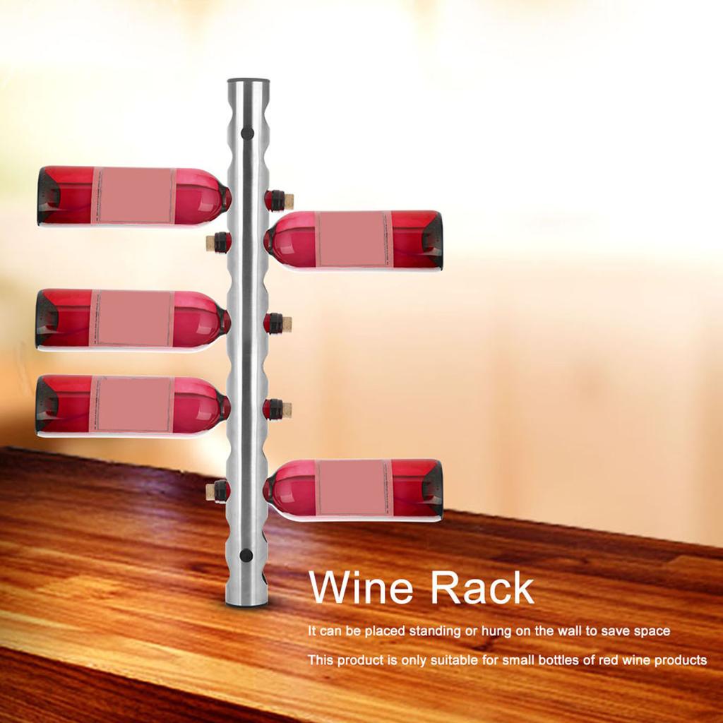 Stainless Steel Wine Rack Wall Mounted Kitchen Home Bar Holder Wines Shelves(12 Holes)