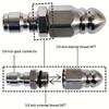 1/4 Inch Stainless Steel High-Pressure Sewer Cleaning Nozzle with 6 Jet Orifices, 5000 PSI Rated