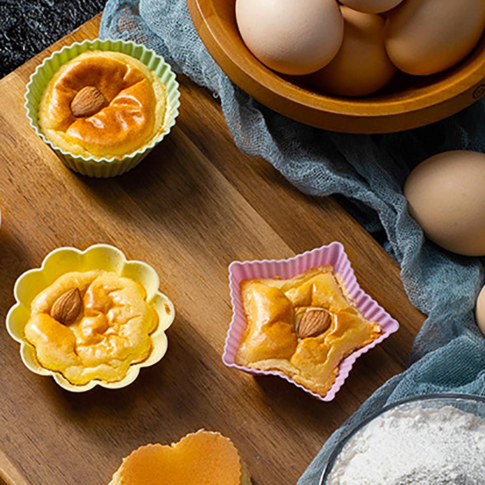 10Pcs Silicone Muffin Mold Pentagram Muffin Cupcake Mould Chocolate Ice Cream Dessert Baking Tool Kitchen Supplies