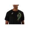 Asics Short Sleeve Logo Pattern Crew Neck T-Shirt Men Tops Black 2091A749-001