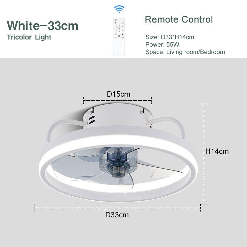 

50 Вт 33 см плавное затемнение светодиодный потолочный вентилятор освещение для спальни внутренний потолочный вентилятор с 2.4G пульт дистанционного управления DC двигатель AC85-265V