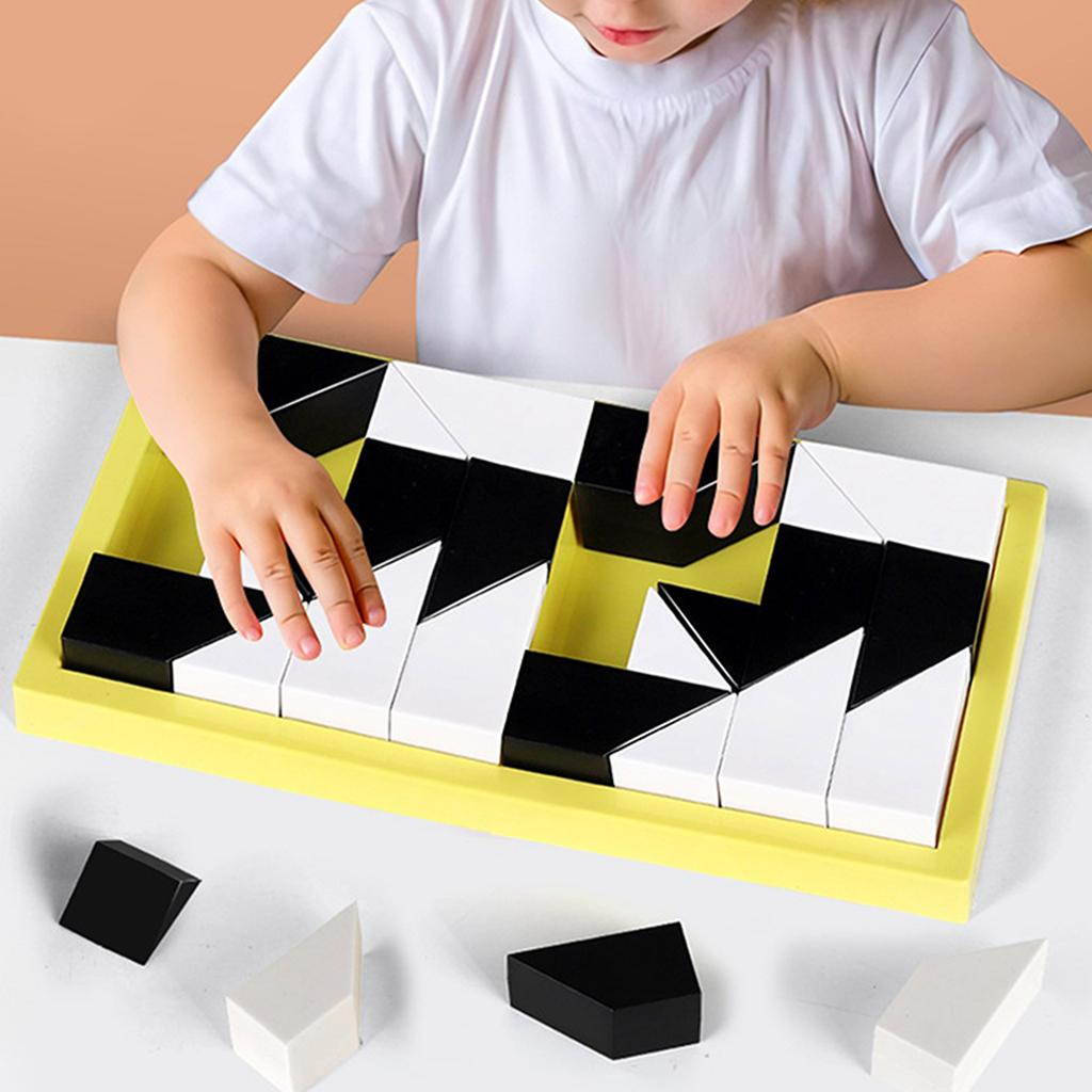 Creative Wooden Puzzle Block Set Toy For Kids Adult Challenge Sensory Learning Puzzle Game for Space Logical Thinking