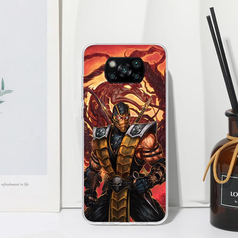 Mortal Kombat Phone Case For Xiaomi Poco X7 X6 X5 M7 M8 Pro F7 Ultra Redmi 15C 15 13C 13 12C 12 10 10C 10A Art Fundas Poco X7 X6