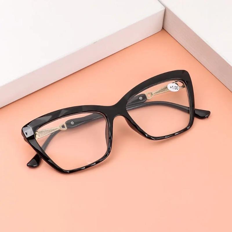 Fashion Cat Eye Square Frame Reading Glasses Urltra-Light Eye Protection Men Women Elegant Comfortable Eyeglasses +100~+400