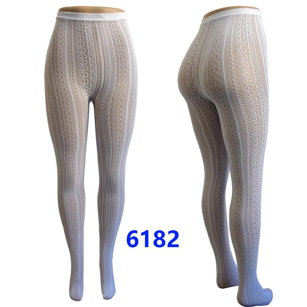 Lolita Fashion White Lace Jacquard Pantyhose - Cute, Breathable, Japanese JK Style (Adult)