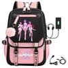 K-pop Demon Hunter Girl Group Backpack with Pompom - School and Campus Edition