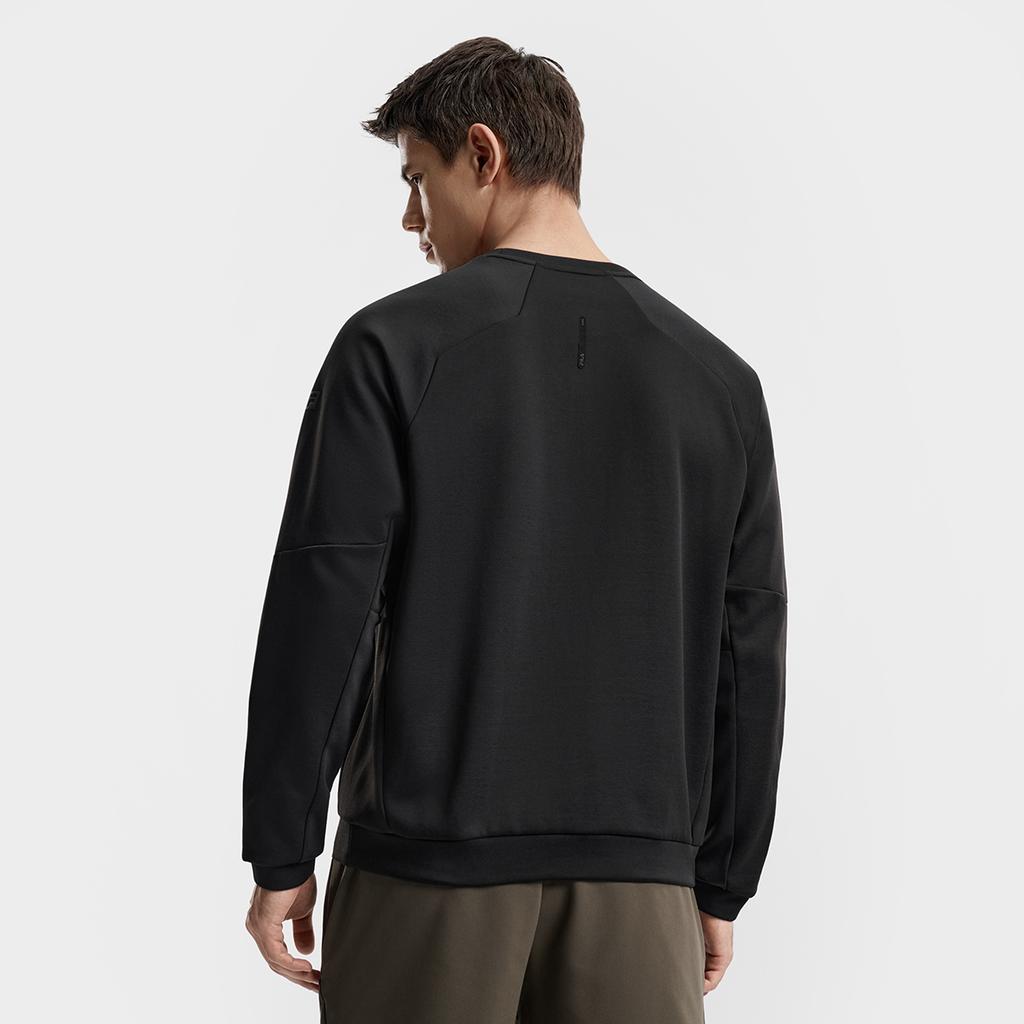 Fila Fitness Series Simple Fashion Sports Casual Training Comfortable Crew Neck Pullover Sweatshirt Men sweatshirt Deep-Black A11M611210FBK