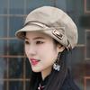 Face-Slimming Women's Beret: Loose Fit, Short Brim Newsboy Painter Hat for Spring & Autumn