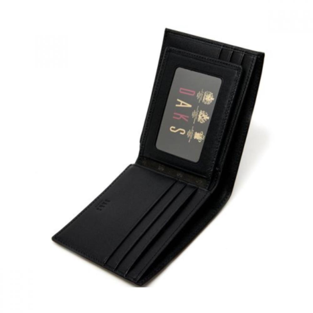 Daks Black Leather Dd Logo Modern Classic Wallet Dbwa2f833bk
