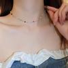 Summer Color Crystal Beaded Necklace Women'S Light Luxury Premium Design Niche Temperament Clavicle Chain Neck Chain