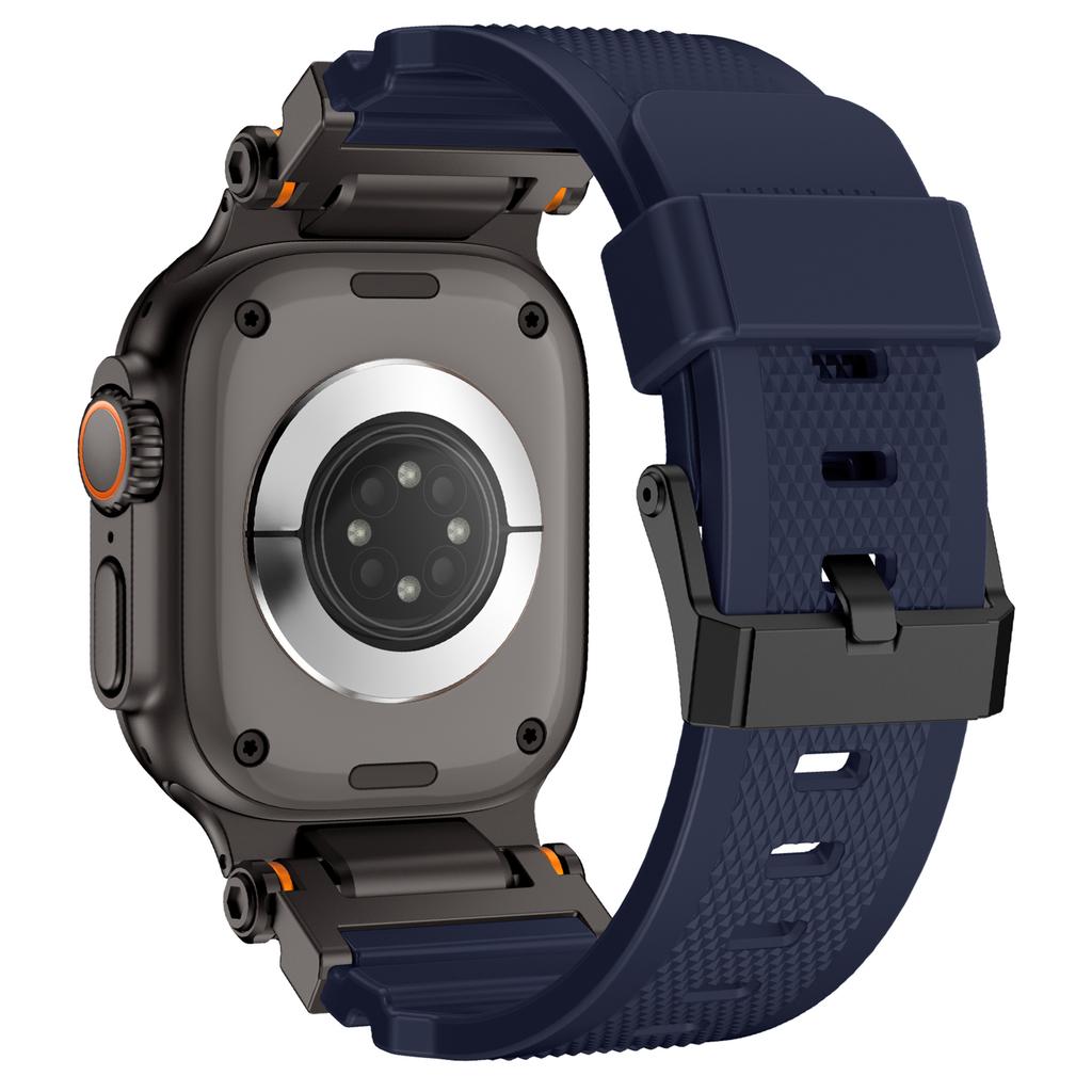 Armband für Apple Watch Serie 10 Ultra 9 8 7 SE 6 5 4 3 2 1 46mm 49mm 45mm 44mm 42mm Silikonband mit schwarzem Verbinder