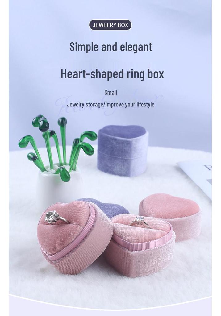 Heart-Shaped Jewelry Box: Romantic Gift for Engagement Rings & Earrings