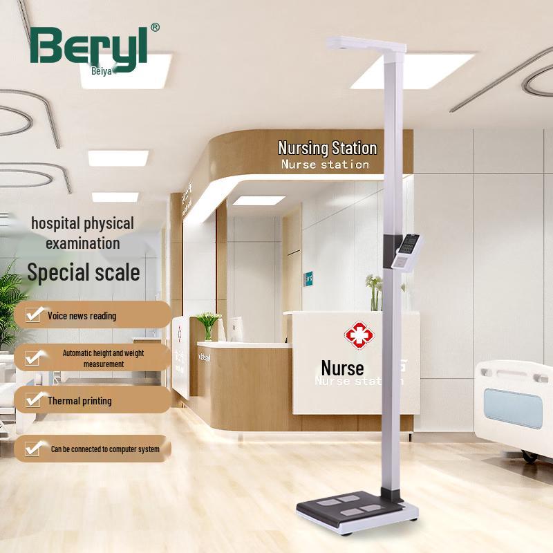 BERYL Ultrasonic Body Fat and Height Analyzer Scale with Printer
