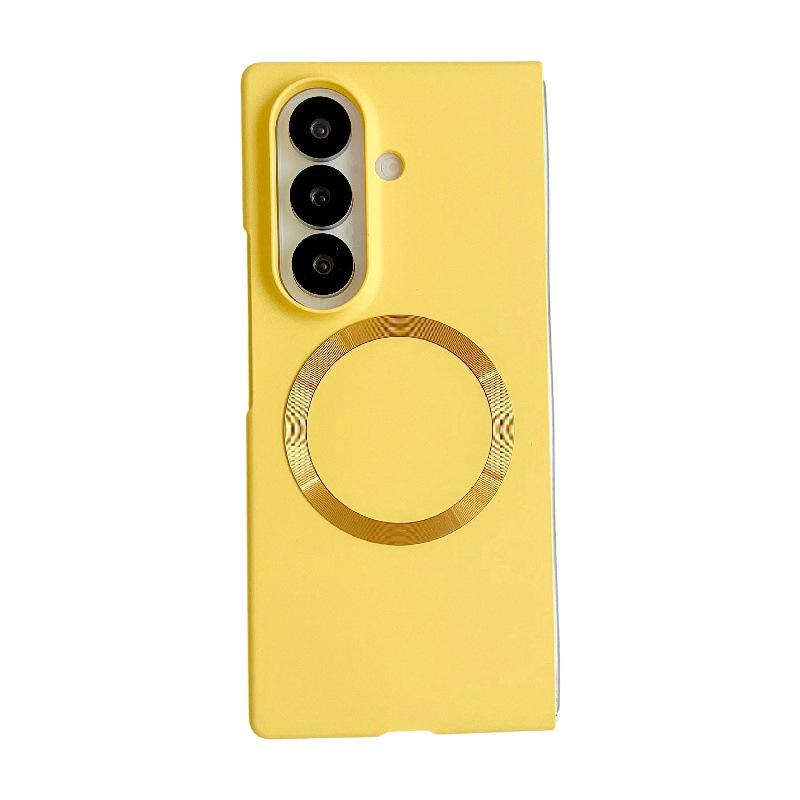 Samsung Z Fold7 Case: Iridescent Magnetic Ring, Drop-Proof, with Screen Protector