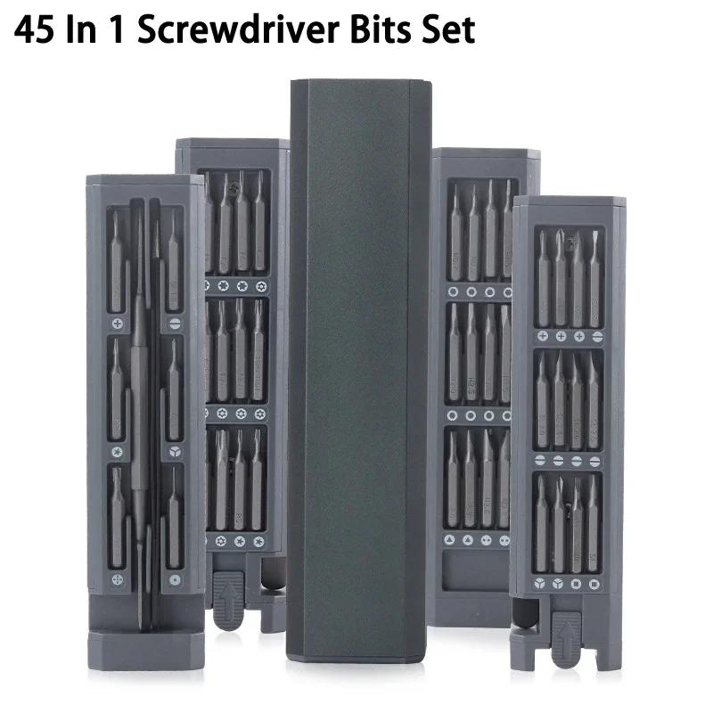Набор из 42 предметов: отверточные биты с рукояткой/пинцетом/монтировкой, 44 в 1, прецизионный магнитный мини-набор отверток, портативный инструмент для ремонта China Mainland