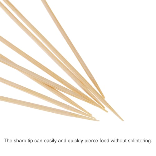 uxcell Cocktail Toothpicks, Bamboo Flower Long Fruit Stick Decor, Cocktail Skewers Picks for Drinks, Appetizers, and Fruit, Multicolor, 120mm, 100 Pie