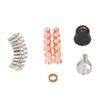 23PCS Set Plasma Cutter Consumables Plasma Cutting Nozzle Electrode Shield Cup and Ring