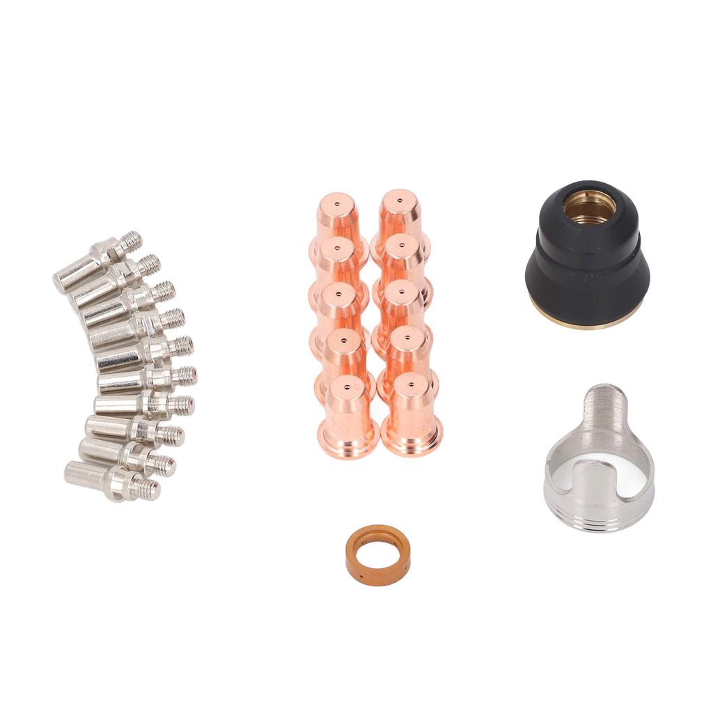 23PCS Set Plasma Cutter Consumables Plasma Cutting Nozzle Electrode Shield Cup and Ring