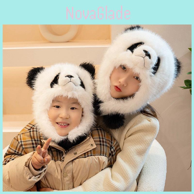 Adorable Panda Plush Hat For Parents And Kids With Winter Warmth And Ear Protection