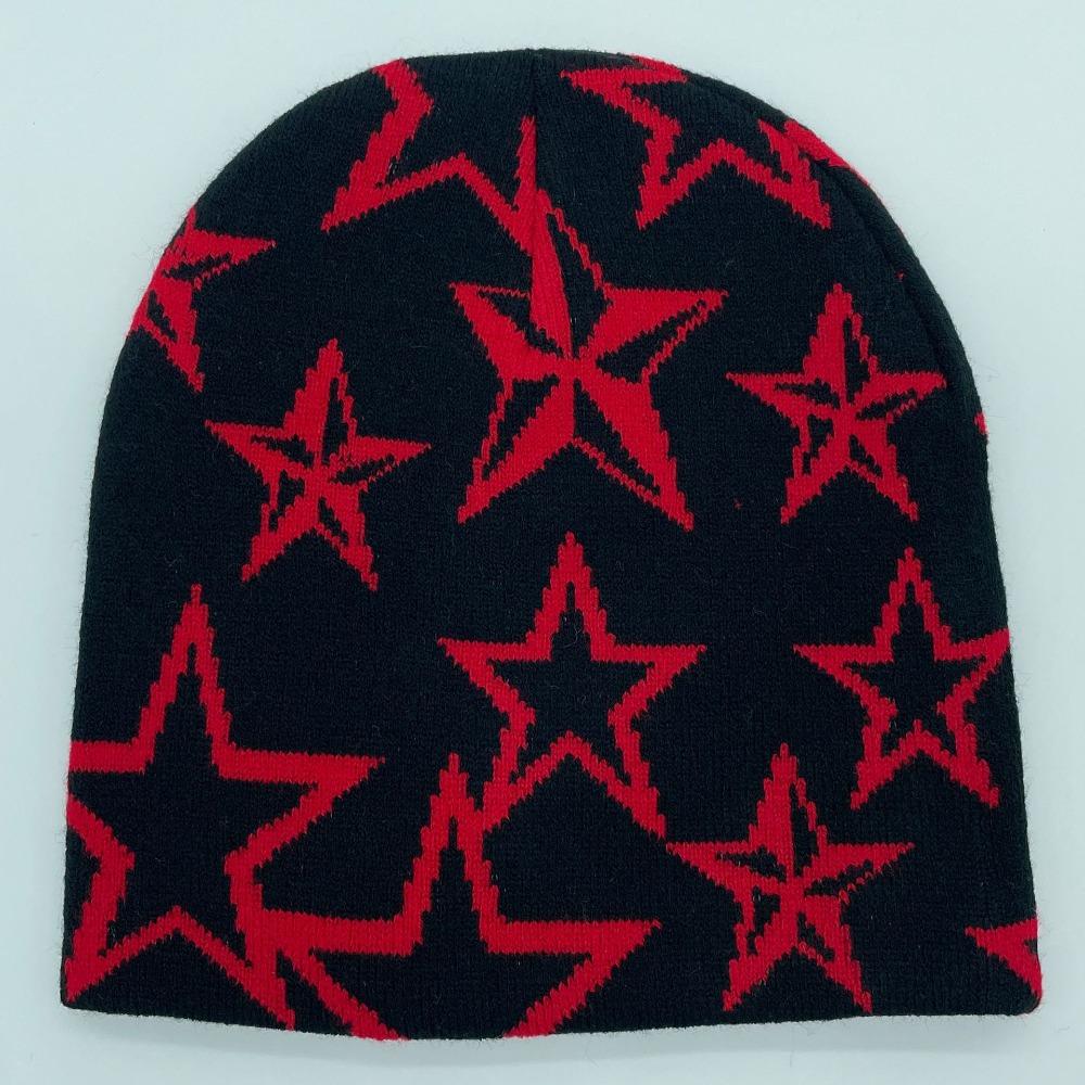 Pullover Hats Beanie Hip Hop Casual Ski Hats Party Pentagram Knit Hat  Autumn Winter