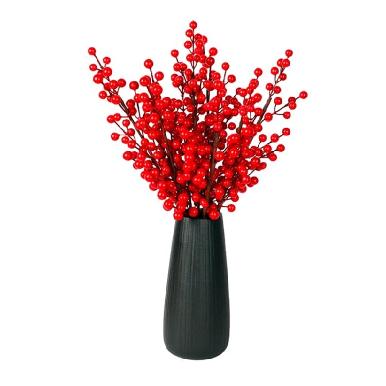 10Pcs/lot Artificial Berries Stems red Christmas Berries Branch Ornament for Holiday Home Decorations and Crafts
