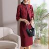 XUEXI Mother-of-the-Bride Red Cheongsam Style Dress