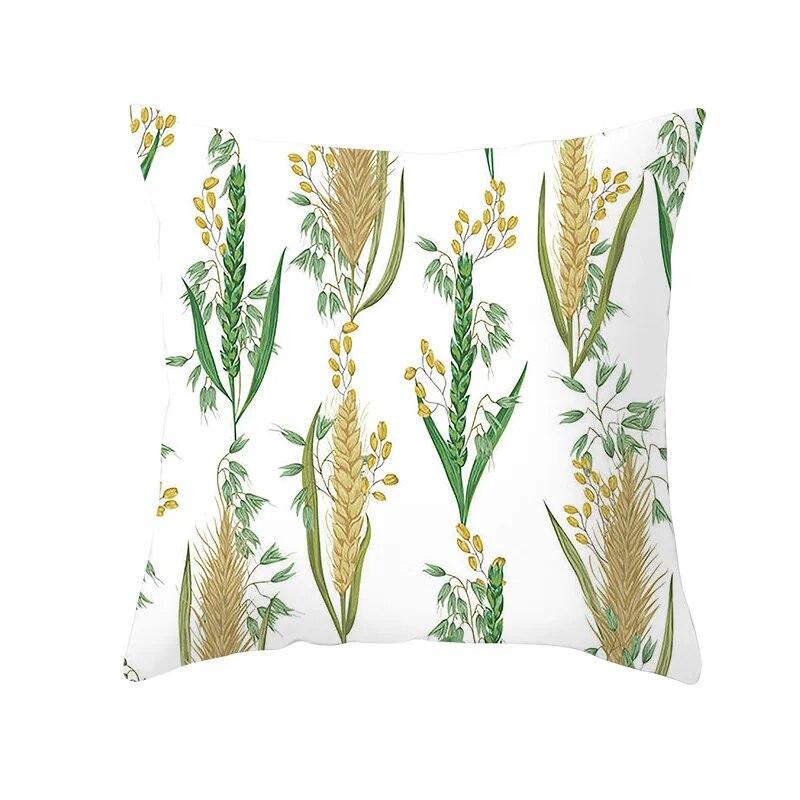 Bedroom Sofa Living Room Pillowcase Autumn Maple Leaf  Fresh Print Floral Plant Cushion Cover