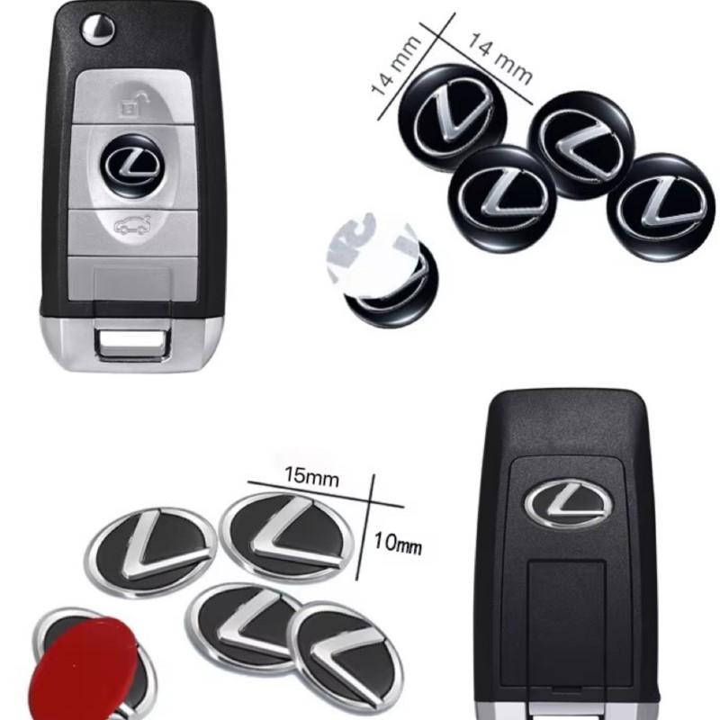 14/15MM Nálepka na klíčenku auta Hliníkový emblém Dekorace Samolepka Pro Lexus IS250 IS200 CT200h GS300 LS430 RX450h LX570 IS300 ES