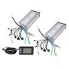 36V 48V 1000W 38A Motor Controller Electric Bike Conversion Dual Drive Controller P3H Display Panel for 22.2mm Handlebars DIY Modification