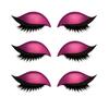 1/2/3/4/5 Pairs Lazy Eye Shadow Eyelash Patch 2-in-1 Eyeshadow Eyelashes Makeup Stickers Reusable Eye Makeup Stickers with False Lashes Shadow