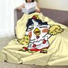 Kwaii Anime B-Buldak RameSn Coperte in Flanella Invernali Calde Morbide Plaid per Bambino Divano Letto Copriletto Divertente Copriletto Divano Letto