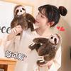 Nice Tall Superior Quality Adorable Realistic Sloth Plush Stuffed Animal Playthings Fluffy Hair Gentle Plushie Three Toed Doll Children Children Gifts