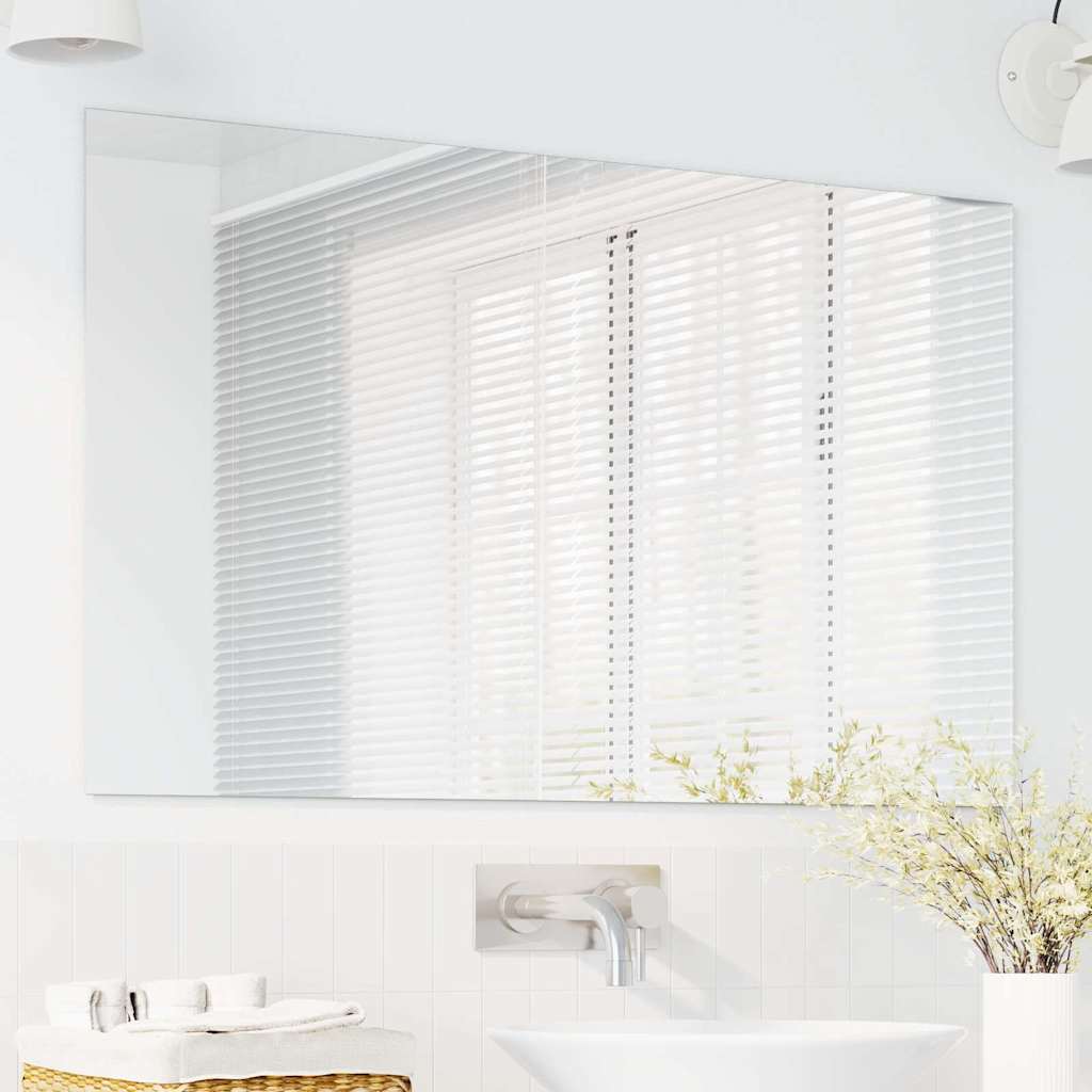 Wall Mirror Rectangular 100 X 60 Cm Tempered Glass