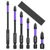 Magnetic Drill Bits 6 Pieces Screw Driving Bits Anti-Slip Precision Multipurpose Extractor for Automotive Electronics Furniture